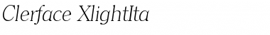 Download Clerface-XlightIta Font