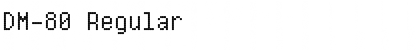 DM-80 Regular Font DM-80 Regular Font