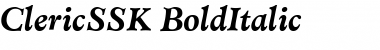 ClericSSK BoldItalic Font