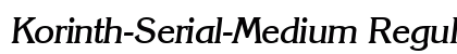 Korinth-Serial-Medium RegularItalic preview