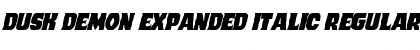 Dusk Demon Expanded Italic Font