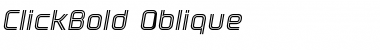 ClickBold Oblique Font