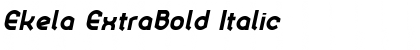 Ekela ExtraBold Italic Font