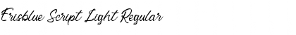 Erisblue Script Light Regular Font