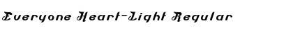 Everyone Heart-Light Font