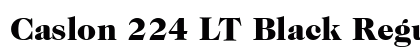 Caslon 224 LT Black Regular Preview