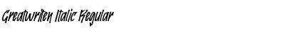 Greatwriten Italic Font