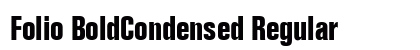 Folio BoldCondensed Regular preview