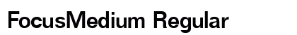 FocusMedium Regular preview