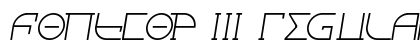 Fontcop III Regular preview
