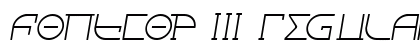 Fontcop III Regular preview