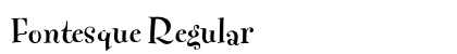 Fontesque Regular Preview