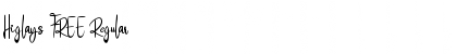 Higlays FREE Font