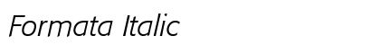Formata Italic Preview