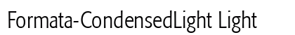 Formata-CondensedLight Light preview