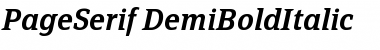 PageSerif-DemiBoldItalic Regular Font