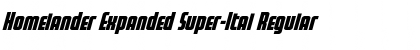 Homelander Expanded Super-Ital Regular Font