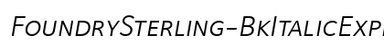FoundrySterling-BkItalicExpert Regular preview