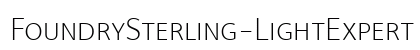 FoundrySterling-LightExpert Regular preview