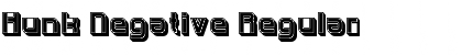 Hunk Negative Font