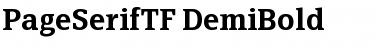 PageSerifTF-DemiBold Regular Font