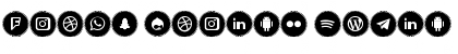 Icons Social Media 11 Regular Font