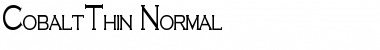CobaltThin Normal Font