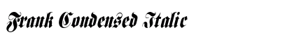 Frank Condensed Italic preview