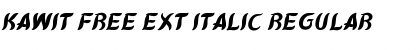 Kawit Free Ext Italic Font