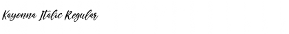 Kayonna Italic Font