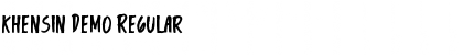 Download Khensin Demo Font Download Khensin Demo Font