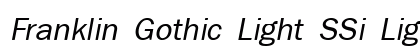 Franklin Gothic Light SSi Light Italic preview