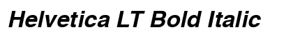 Helvetica LT Bold Italic preview