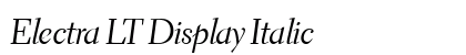 Electra LT Display Italic Preview