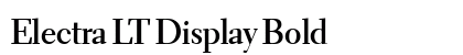 Electra LT Display Bold preview