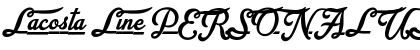 Download Lacosta Line PERSONAL USE ONLY Font Download Lacosta Line PERSONAL USE ONLY Font