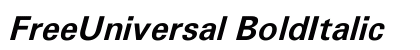 FreeUniversal BoldItalic preview