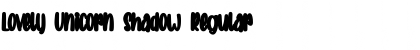 Lovely Unicorn Shadow Font