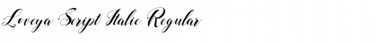 Loveya Script Italic Regular Font