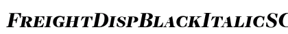 FreightDispBlackItalicSC Regular preview