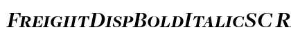 FreightDispBoldItalicSC Regular preview