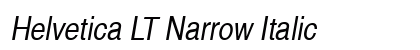 Helvetica LT Narrow Italic Preview