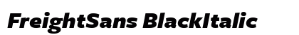 FreightSans BlackItalic Preview