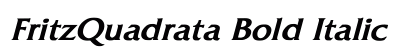 FritzQuadrata Bold Italic preview