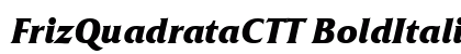 FrizQuadrataCTT BoldItalic preview