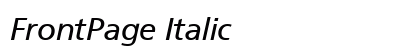 FrontPage Italic Preview