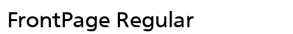FrontPage Regular Preview