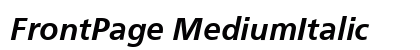 FrontPage MediumItalic Preview