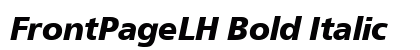 FrontPageLH Bold Italic preview