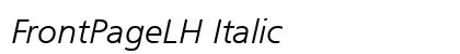 FrontPageLH Italic Preview